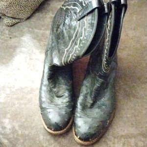 Dan post full quill ostrich dress boots